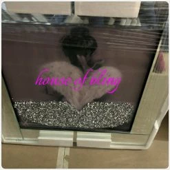 House Of Bling Furniture Boutique Crushed Diamond Range Balerina Encrusted Diamond Print