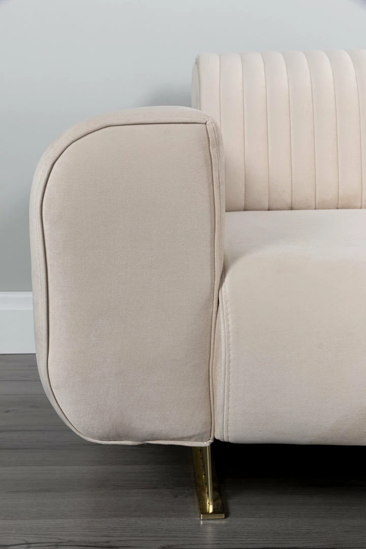 House Of Bling Furniture Boutique Doha Velvet Curved Gold Detail Sofa In Champagne 6 House Of Bling Furniture Boutique Doha Velvet Curved Gold Detail Sofa In Champagne