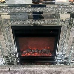 House Of Bling Furniture Boutique Crushed Diamond Fireplace Fire Places