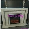House Of Bling Furniture Boutique Fire Places White Gloss And Crushed Diamond Fire Place