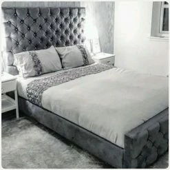 House Of Bling Furniture Boutique Tara Bed In French Velour