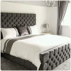 House Of Bling Furniture Boutique Tara Bed In French Velour