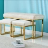 House Of Bling Furniture Boutique Dining Tables And Chairs Sets Ivory And Gold Dining Bench And Stools Seat Set