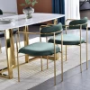 House Of Bling Furniture Boutique Dining Tables And Chairs Sets Doha Rectangle Dining Table With Bahrain Green And Gold Dining Chairs