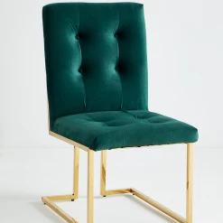 House Of Bling Furniture Boutique Doha Dining Set Green And Gold Chairs With Rectangle Marble Table Black Legs Dining Tables And Chairs Sets