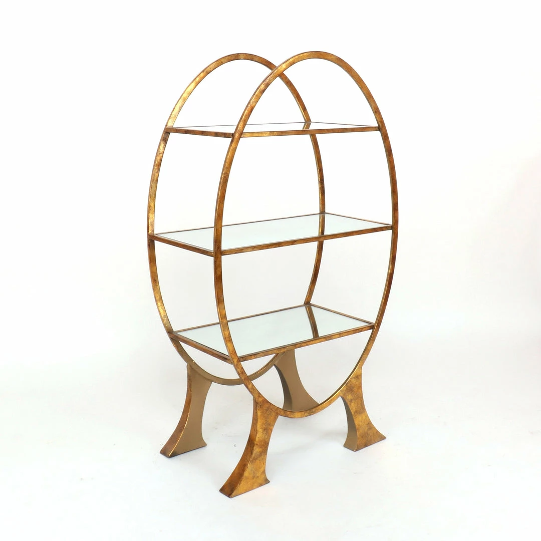 House Of Bling Furniture Boutique Cabinets Gin Shu Metal Shelf - Gold Gilt Leaf 3 House Of Bling Furniture Boutique Cabinets Gin Shu Metal Shelf - Gold Gilt Leaf