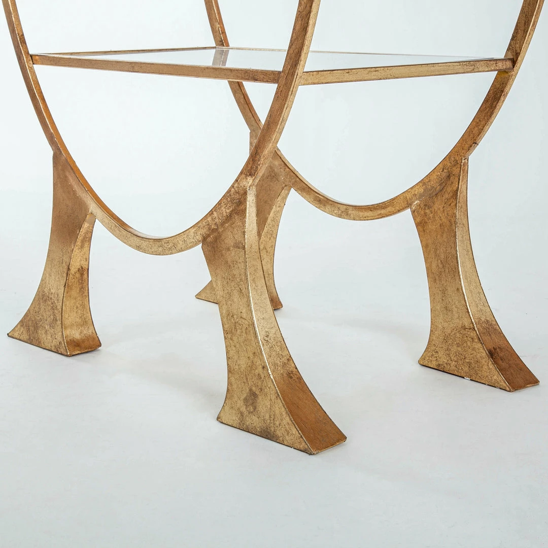 House Of Bling Furniture Boutique Cabinets Gin Shu Metal Shelf - Gold Gilt Leaf 4 House Of Bling Furniture Boutique Cabinets Gin Shu Metal Shelf - Gold Gilt Leaf