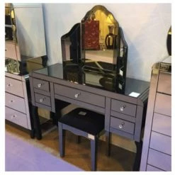 House Of Bling Furniture Boutique Smoked Mirrored Dressing Table Dressing Tables