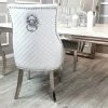 House Of Bling Furniture Boutique Dining Chairs Valencia Lion Knock Plush Velvet Platinum Chair Package