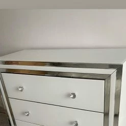 House Of Bling Furniture Boutique Atlanta White Chest Of 3 Drawers