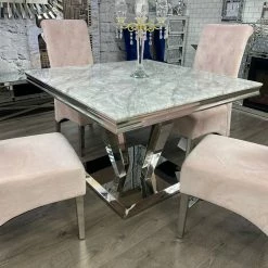 House Of Bling Furniture Boutique Dining Tables And Chairs Sets Ariana Marble Table