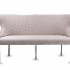 House Of Bling Furniture Boutique Valentino Bench Cream Dining Chairs