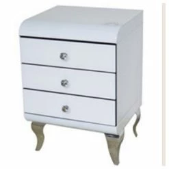 House Of Bling Furniture Boutique Caprice Bedside Cabinets White Gloss