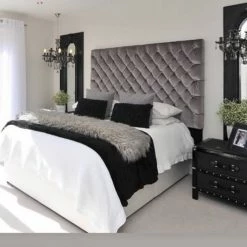 House Of Bling Furniture Boutique Tie Knot Wall Board With Divan Base Beds