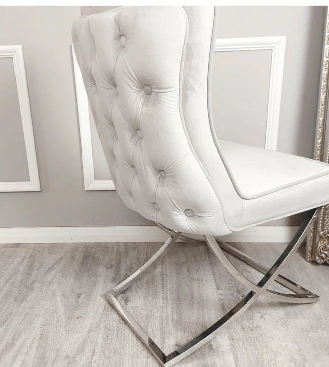 House Of Bling Furniture Boutique Marbella Chair Platinum Dining Chairs 4 House Of Bling Furniture Boutique Marbella Chair Platinum Dining Chairs