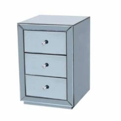 House Of Bling Furniture Boutique Smoked Mirror Bedside Units.