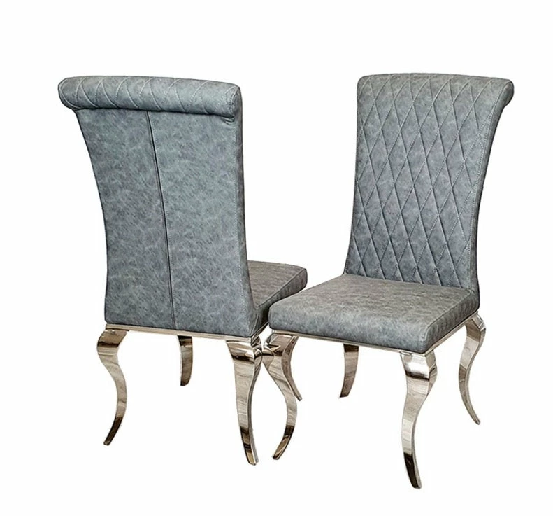 House Of Bling Furniture Boutique Dark Grey Leather Paris Chair Dining Chairs 4 House Of Bling Furniture Boutique Dark Grey Leather Paris Chair Dining Chairs