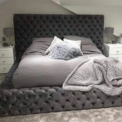 House Of Bling Furniture Boutique Beds Royal Bed 60 Inches High.