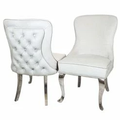 House Of Bling Furniture Boutique Chelsea Chair Light Grey Dining Chairs