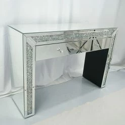 House Of Bling Furniture Boutique 2 Drawer Crushed Diamond Dressing Table Dressing Tables
