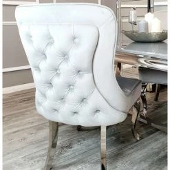 House Of Bling Furniture Boutique Dining Chairs Sophie Chair In Light Grey
