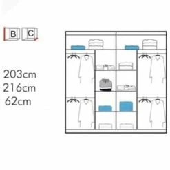 House Of Bling Furniture Boutique Chantel Wardrobe Different Size Options Available