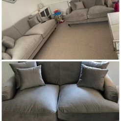 House Of Bling Furniture Boutique Sofas Billy Sofa Set In Light Grey Velvet