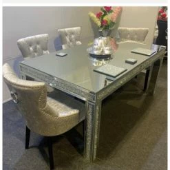 House Of Bling Furniture Boutique Crushed Diamond Dining Table Only