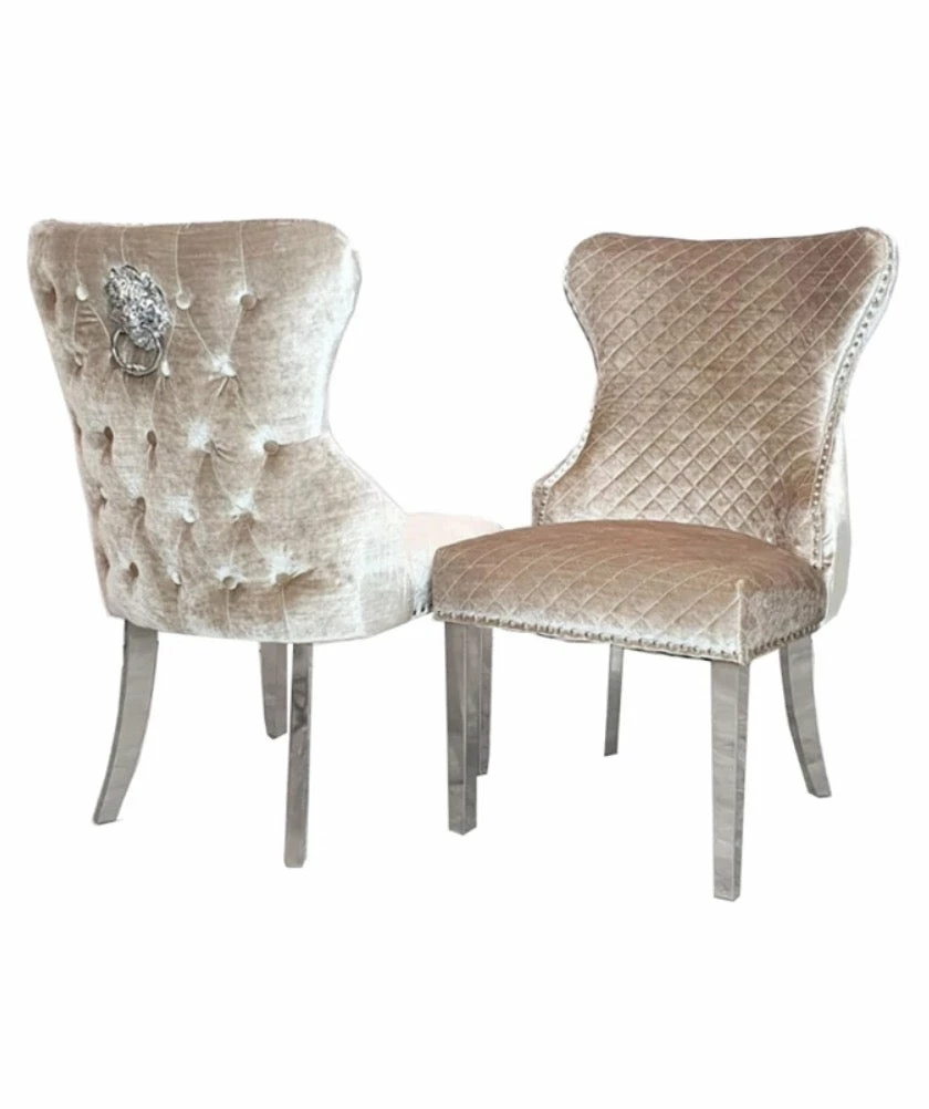 House Of Bling Furniture Boutique Park Lane Lion Knock Chairs Cream Mink Dining Chairs 5 House Of Bling Furniture Boutique Park Lane Lion Knock Chairs Cream Mink Dining Chairs