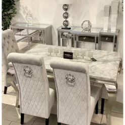 House Of Bling Furniture Boutique Cambridge Table With Beige Paris Lion Chairs