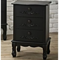 House Of Bling Furniture Boutique Antionette Bedroom Drawers Black