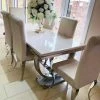 House Of Bling Furniture Boutique Dining Tables And Chairs Sets Buxford Cream Marble Table