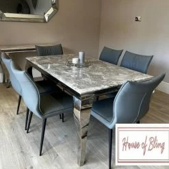 House Of Bling Furniture Boutique Dining Tables And Chairs Sets Cambridge Marble Table With Chairs