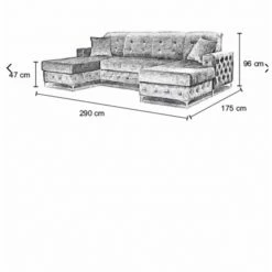 House Of Bling Furniture Boutique The Henley Large U Shape Sofa Bed In Velvet Corner Sofas 13 House Of Bling Furniture Boutique The Henley Large U Shape Sofa Bed In Velvet Corner Sofas