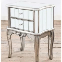 House Of Bling Furniture Boutique Anna French Antique Champagne Bedside Drawers