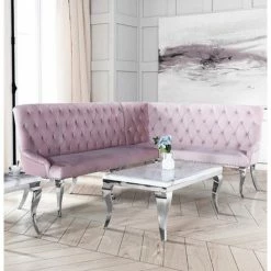 House Of Bling Furniture Boutique Cambridge Dining Table Bench Pink