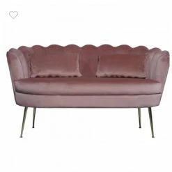 House Of Bling Furniture Boutique Oyster Sofa In Pink Velvet