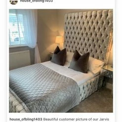House Of Bling Furniture Boutique Jarvis High Headboard Bed