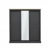 House Of Bling Furniture Boutique Plymouth 3 Door Sliding Wardrobe Grey