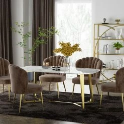 House Of Bling Furniture Zara Marble Dining Table Only Dining Tables And Chairs Sets