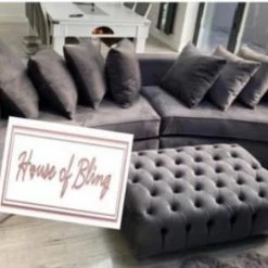 House Of Bling Furniture Boutique Curved New York Sofa Sofa Sets