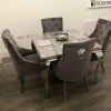 House Of Bling Furniture Boutique Devon Table With 4 Lion Knock Chairs