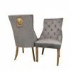 House Of Bling Furniture Boutique Dining Chairs Valencia Lion Knock Light Grey Chair Set