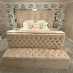 House Of Bling Furniture Boutique Luxury Beds Ashley Mirrored TV Bed