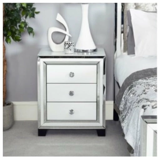 House Of Bling Furniture Boutique Bedside Cabinets White Atlanta 3 Drawer Bedside Tables 5 House Of Bling Furniture Boutique Bedside Cabinets White Atlanta 3 Drawer Bedside Tables