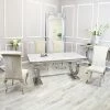 House Of Bling Furniture Boutique Buxford White Glass Table Dining Tables And Chairs Sets
