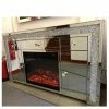 House Of Bling Furniture Boutique Fire Places Crushed Diamond Cabinet With Electric Fireplace