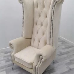House Of Bling Furniture Boutique Extra Large Wing Back Queen Ann Arm Chair Sofas