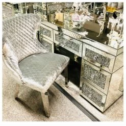 House Of Bling Furniture Boutique 7 Drawer Crushed Diamond Dressing Table