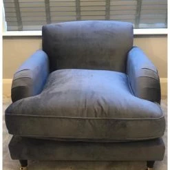 House Of Bling Furniture Boutique Billy Sofa Set On Caster Wheels In Dark Grey Velvet Sofas